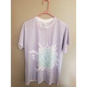 Litographs sci fi tee t shirt Jules Verne Around the world in 80 days white L